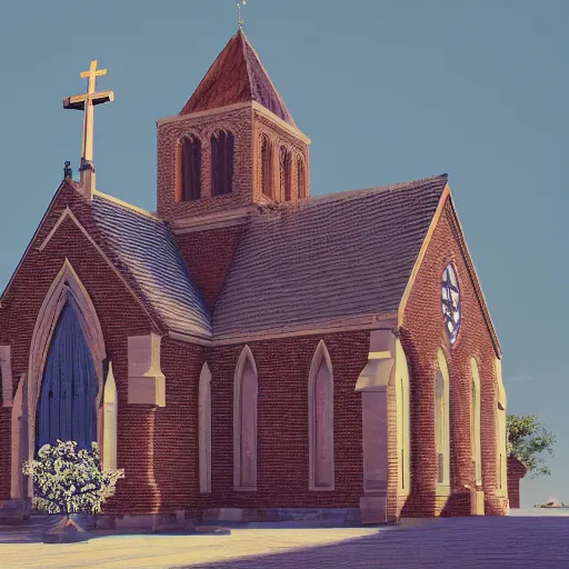 Image similar to a church in all, clash royal style characters, unreal engine 5, octane render, detailed, cinematografic, cinema 4 d