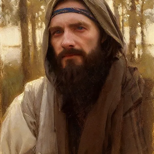 Prompt: Richard Schmid and Jeremy Lipking portrait painting classic Jesus christ