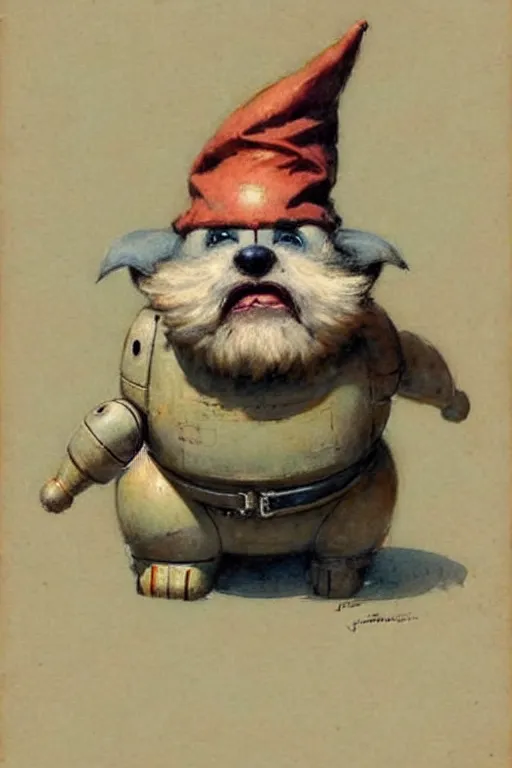 Image similar to ( ( ( ( ( 1 9 5 0 s robot knome dog very fat. muted colors. ) ) ) ) ) by jean - baptiste monge!!!!!!!!!!!!!!!!!!!!!!!!!!!!!!