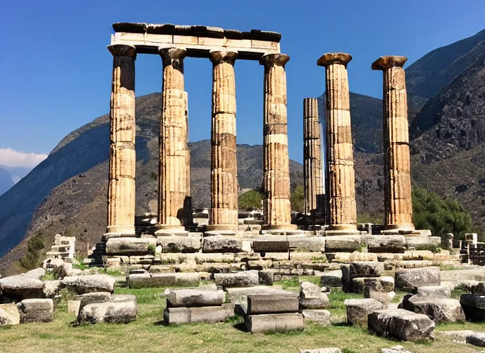Image similar to the temple of apollo at delphi