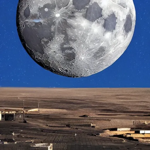 Prompt: moonwalker photo, city street on the moon, a detailed image of a future norilsk base, moon landscape