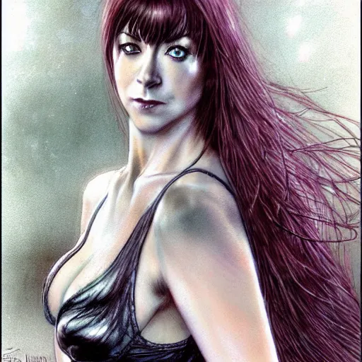 Image similar to female who looks like alyson hannigan by luis royo