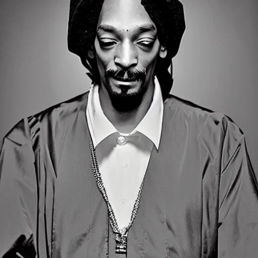 Image similar to photograph of snoop dog dressed as william shakespeare, filmic, cinematographic