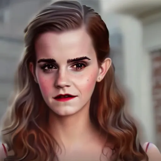 Prompt: logo portrait of a funko - pop!!! of emma watson!!! 8 k marketing advertisement