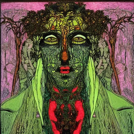 Image similar to the green man by harry clarke