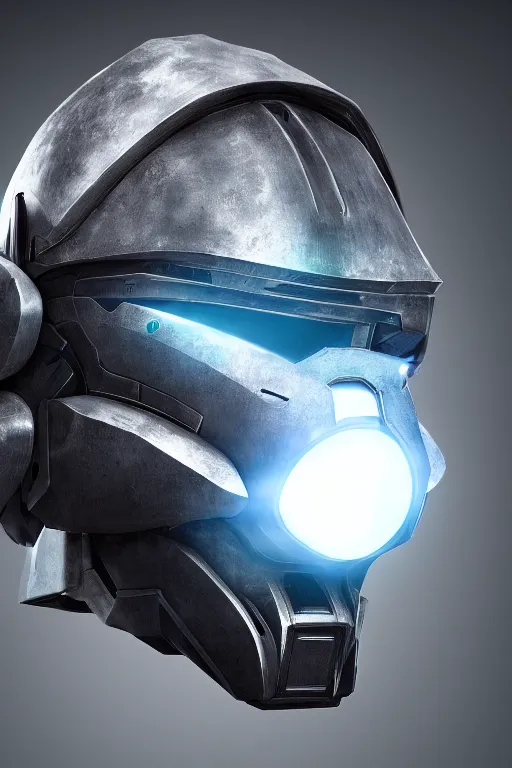 Image similar to robot ninja mask helmet halo master chief radiating a glowing aura global illumination ray tracing hdr fanart arstation by ian pesty and katarzyna da „ bek - chmiel