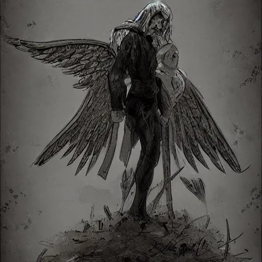 Image similar to guardian angel by Boris Groh trending on ArtStation