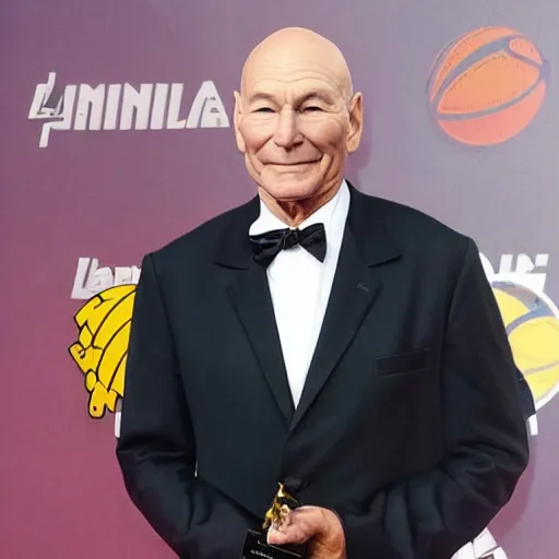 Prompt: patrick stewart as lebron james