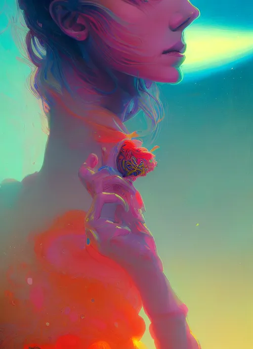 Prompt: A psychedelic portrait of A psychedelic portrait of A psychedelic portrait of, vibrant color scheme, highly detailed, in the style of romanticism, cinematic, artstation, Moebius, Greg rutkowski