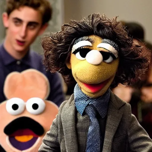 Image similar to timothee chalamet as a muppet