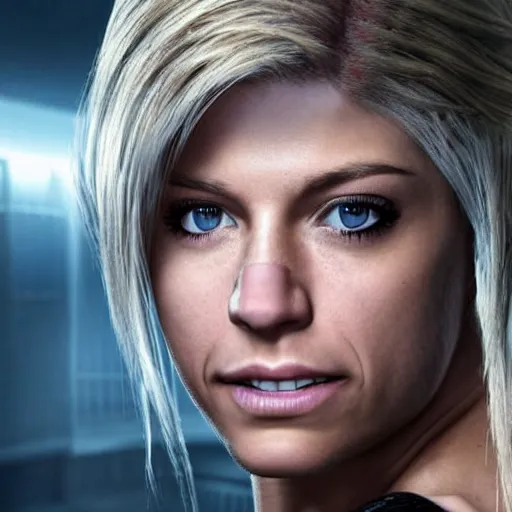 Image similar to alexa bliss in resident evil, 4k, high detail, high-resolution photograph, professional photography