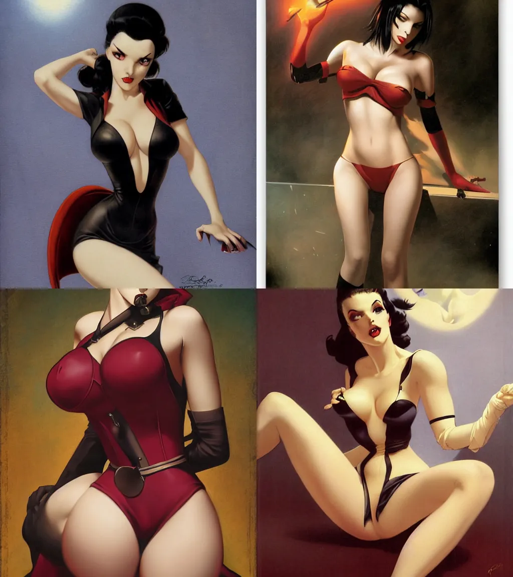 Prompt: Re-1 form Ergo Proxy by Gil Elvgren
