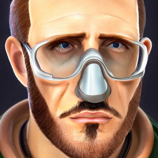 Image similar to Dr. Venture in real life with a reddish-brown chin strap goatee, realistic, very realistic, hyperrealistic, highly detailed, very detailed, extremely detailed, detailed, digital art, oil painting, trending on artstation, headshot and bodyshot, detailed face, very detailed face, extremely detailed face, HD Quality, 8k resolution