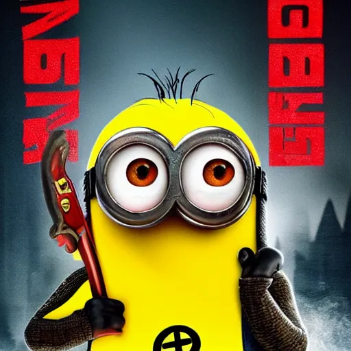 Image similar to poster for a movie like blade about a half - minion who hunts minions