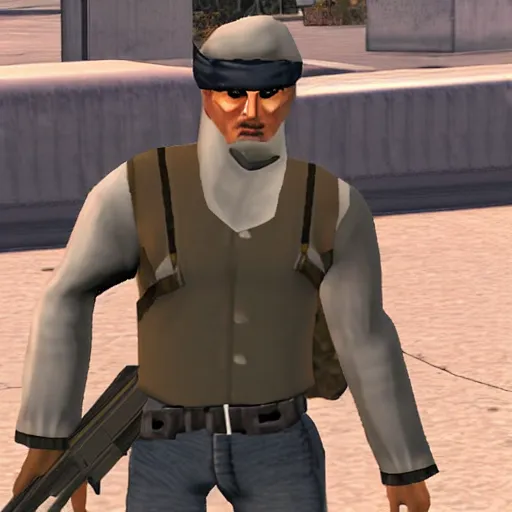 Image similar to solid snake in gta san andreas