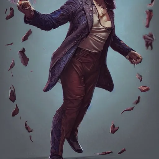 Image similar to a full body character concept art of the beast from the magicians tv show, intricate, elegant, digital painting, concept art, hyper realistic, illustration, smooth, sharp focus, finely detailed, in the style of artgerm and greg rutkowski and william adolfe bouguerea,