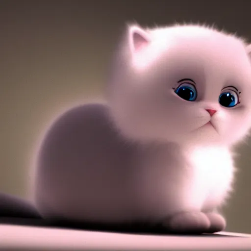 Prompt: cute kitty as a cloud, pixar, 3 d, 8 k, renderman render