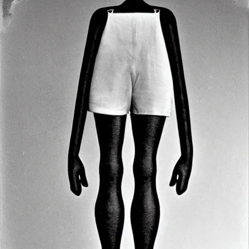 Prompt: a black and white photo of a person's legs, a surrealist sculpture by toshiko okanoue, behance, surrealism, surrealist, cubism, genderless