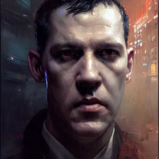 Image similar to , h p lovecraft hyperrealistic portrait, bladerunner street, art of elysium by jeremy mann and alphonse mucha and greg rutkowski, fantasy art, photo realistic, dynamic lighting, artstation, poster, volumetric lighting, very detailed face, 4 k, award winning