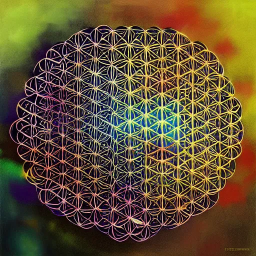 Sacred Galaxy Flower Of Life Dab Mat – Empire Smokes