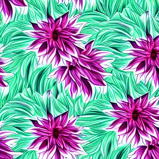 Prompt: closeup of dahlias full picture pattern highly detailed