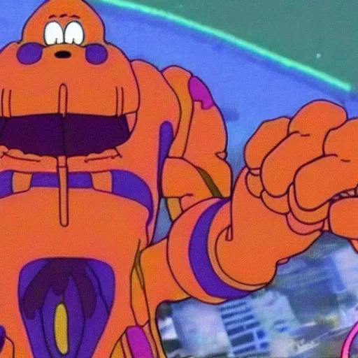 Prompt: garfield third impact in neon genesis evangelion, anime