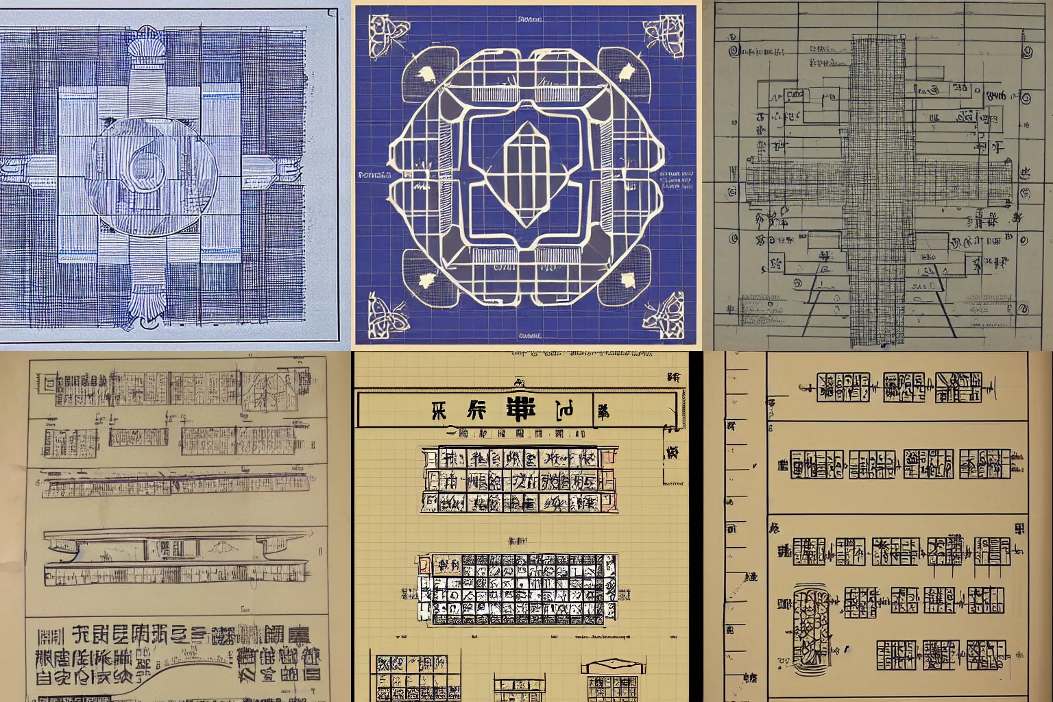 Prompt: blueprint of 絵文字