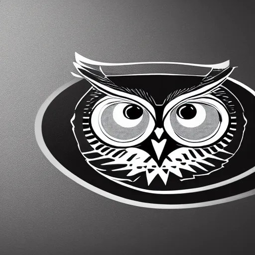 Prompt: futurist owl logo 8 k