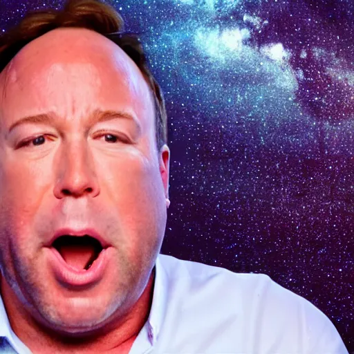 Image similar to alex jones eating a huge twinkle, high definition, color film,