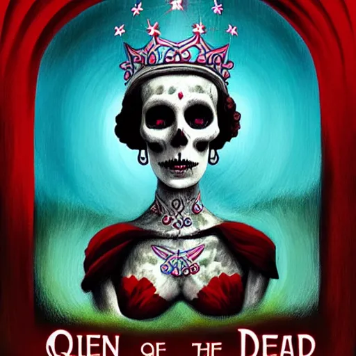 Prompt: queen of the dead, art by Maarten Verhoeven