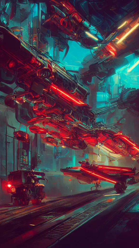 Image similar to concept art, retro - futurist steampunk pilot, imperious, octane render, artstation, dramatic neon lighting, glowing imperial motifs, red turquoise accents, bladerunner, by gerald brom, james jean, syd mead, akihiko yoshida, cinematic