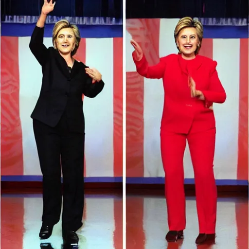 Image similar to Hilary Clinton Poll dancing