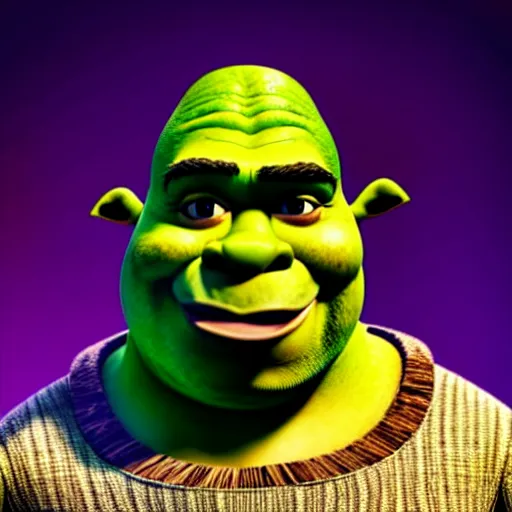 Image similar to a stock photo of shrek eating an onion, 8 k, ultra - realistic, white background, face cluse - up, studio lighting