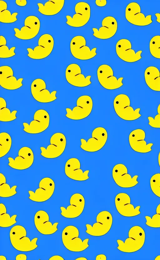 Prompt: rubber duckie pattern illustration