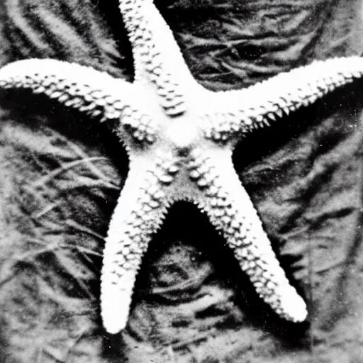 Prompt: Patrick starfish as a soldier during World War II, ww2, black and white photo