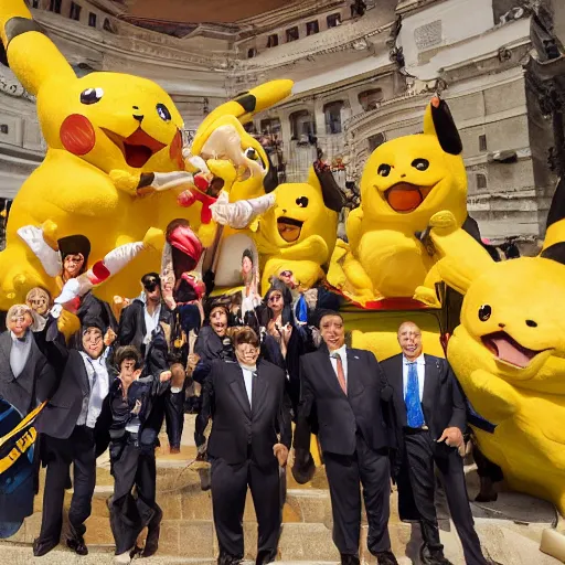 Image similar to Pikachu is elected president of the United States, photograph via White House photographer