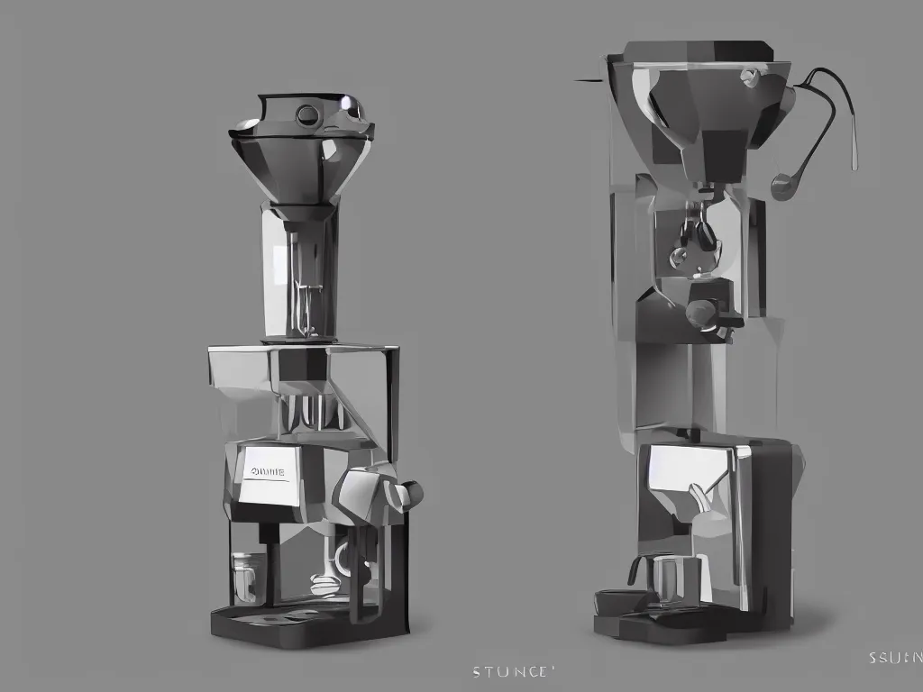 Image similar to singular coffee machine, by pixar, serene illustration, fresh colors, trending on artstation