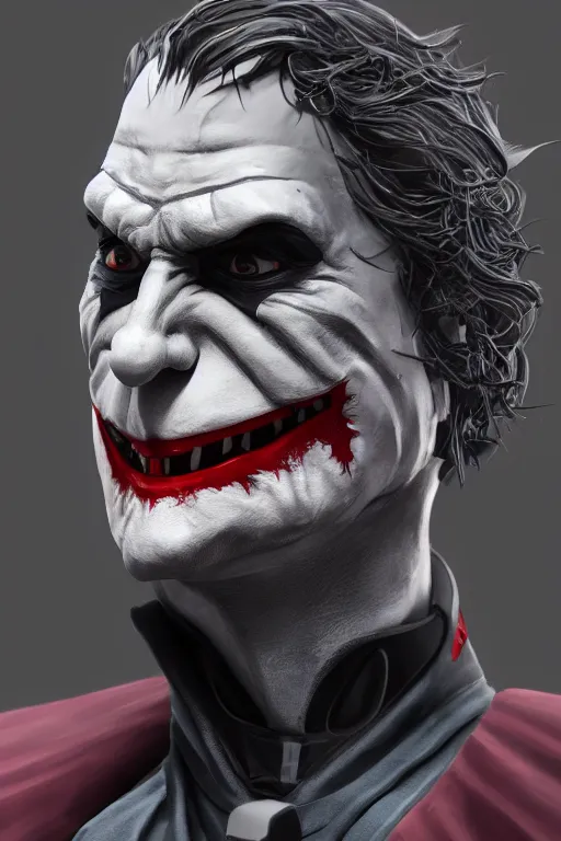 Prompt: Joker wearing sith vader's armor, full character, artstation, highly detailed, highly realistic