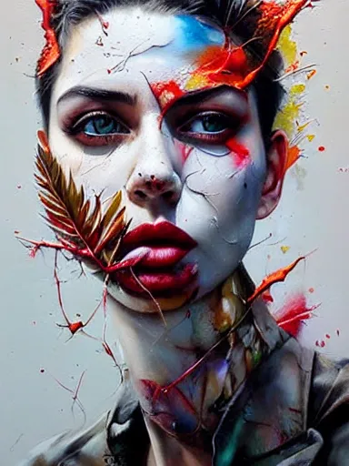 Prompt: portrait of a white man painted by artgerm, karol bak, artur bordalo, sandra chevrier : : portrait, vibrant, character, illustration, street art, graffiti, hyperrealism