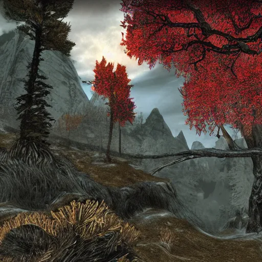 Image similar to digital art of nature in skyrim