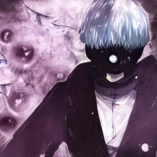 Prompt: water white in tokyo ghoul manga by sui ishida, illustration in style of sui ishida, 4 k hd