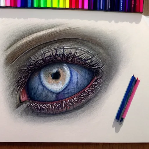 Prompt: Colored pencil art on paper, highly detailed, artstation, PrismaColor