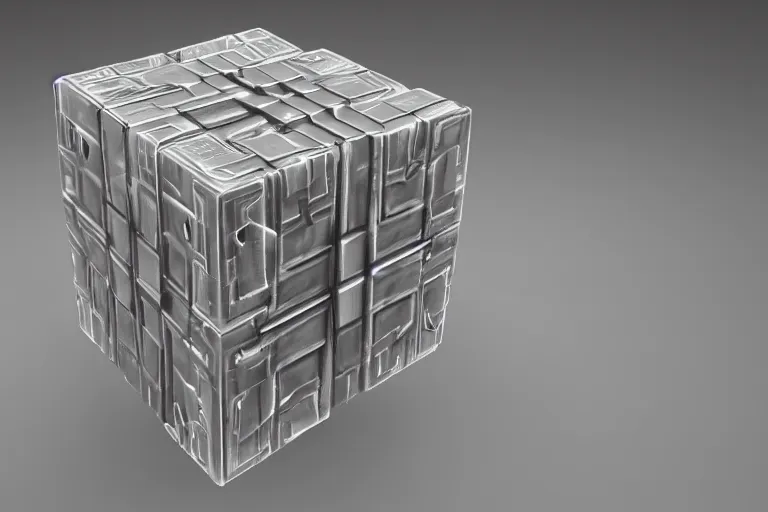 Prompt: Physics-based tesseract in the style of Unreal Engine with ambient occlusion, photorealistic, hard surface, 8k