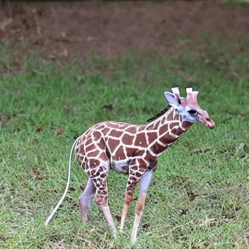 Prompt: photo of a giraffe mouse rat hybrid