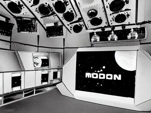 Image similar to moon landing studio set | b&w, NASA photo archive