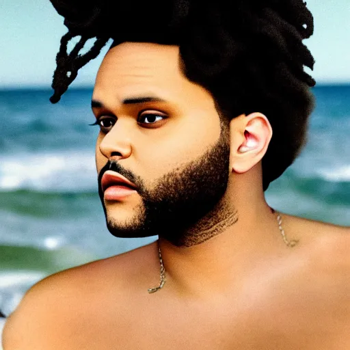 Prompt: the weeknd in the birth of venus