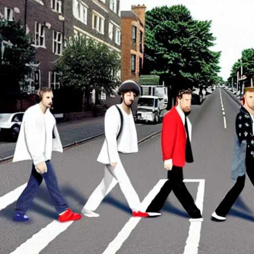 Image similar to n'sync crossing abbey road