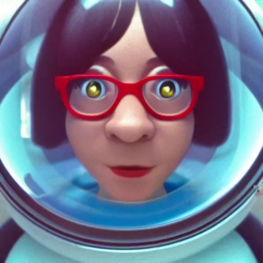 Image similar to A still of Tina Belcher from Bob's Burgers in 2001: A Space Odyssey (1968), photorealistic