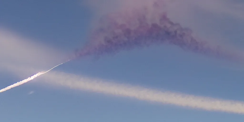 Prompt: a jet leaving smoke trail in the sky that says Happy Birthday, realistic, 4k