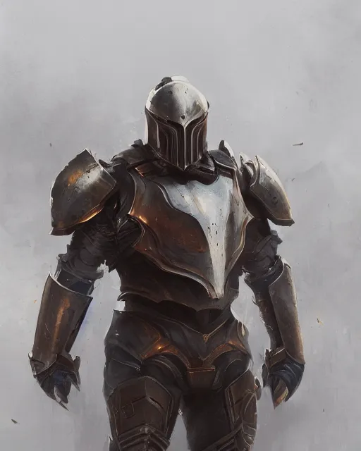 Image similar to Hyper realistic painting of an empty suit of rusty full plate armour animated by magic, dark fantasy, fantasy armor, hyper detailed, by greg rutkowski, trending on artstation